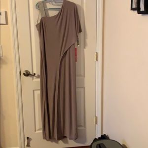 R&M Richards Taupe Jumpsuit Size 14 NWT